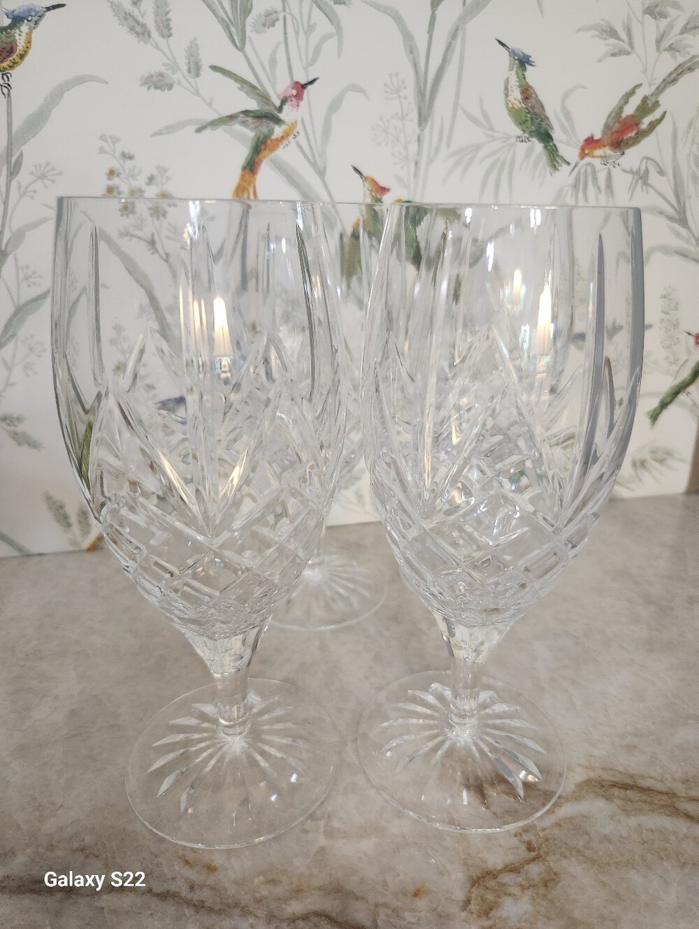 Provence Crystal Cut Iced Tea Glasses - Clear Stemware Set Of 4